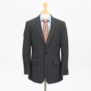 Haggar 40R Gray Solid 2-Button Sport Coat Blazer Jacket V320